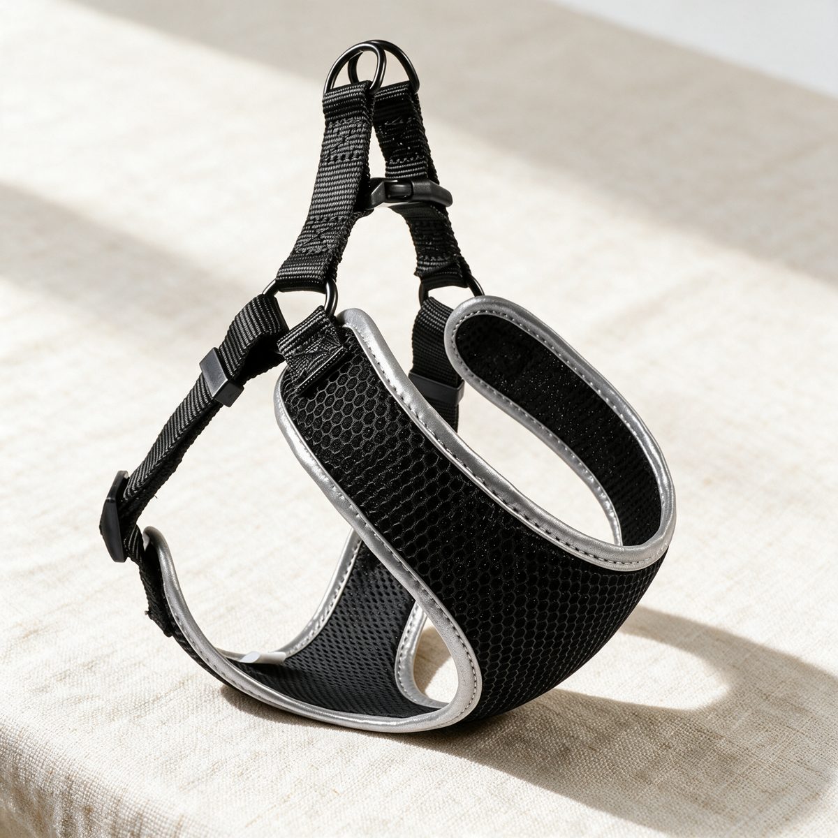 Collarless harness, black